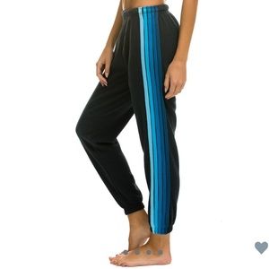 Aviator Nation 5 Stripe Sweatpants Charcoal